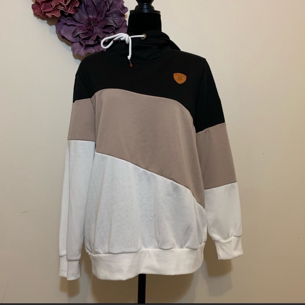Long Sleeve Colorblock Hoodie